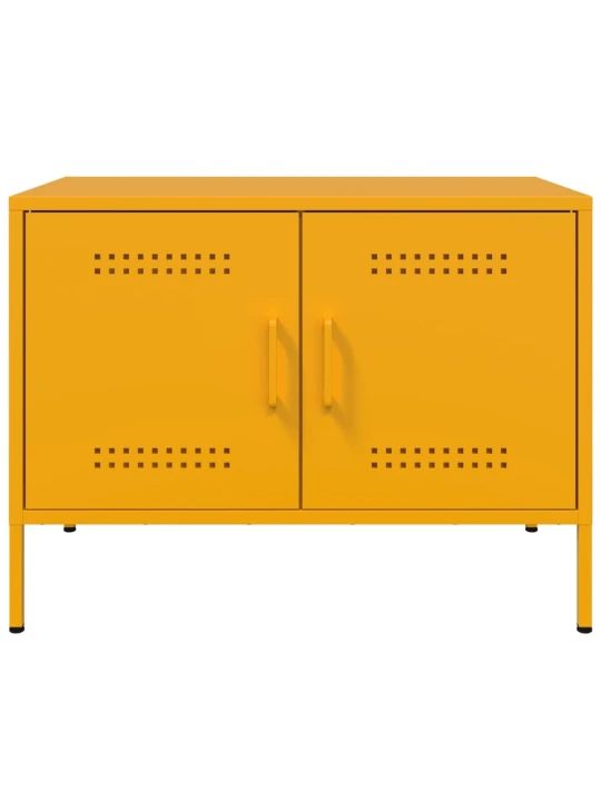 TV skříňka hořčicově žlutá 68 x 39 x 50,5 cm ocel