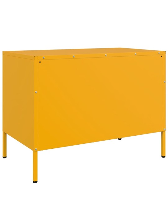 TV skříňka hořčicově žlutá 68 x 39 x 50,5 cm ocel