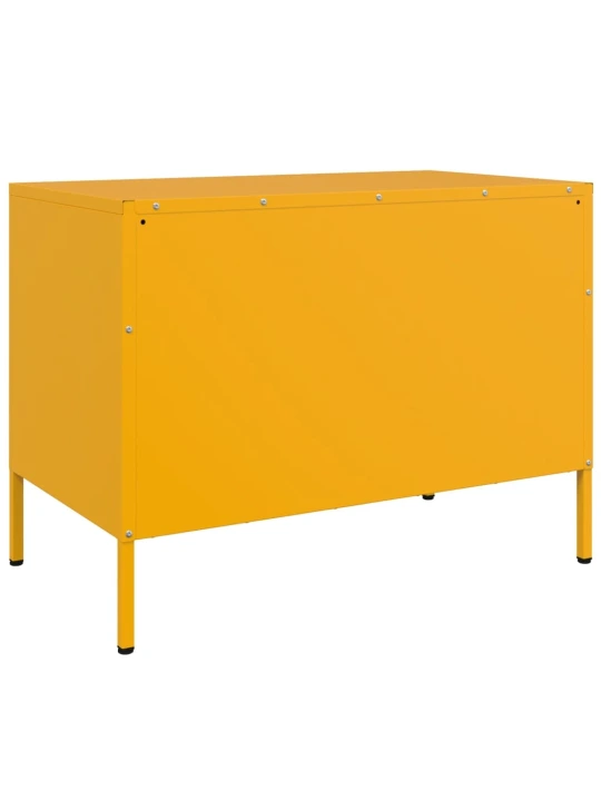 TV skříňka hořčicově žlutá 68 x 39 x 50,5 cm ocel