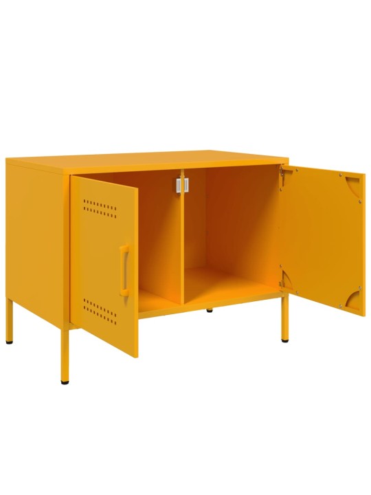 TV skříňka hořčicově žlutá 68 x 39 x 50,5 cm ocel