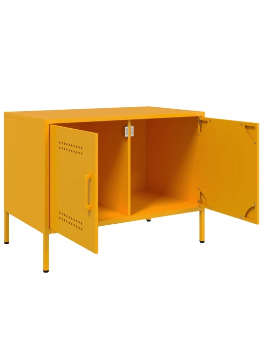 TV skříňka hořčicově žlutá 68 x 39 x 50,5 cm ocel