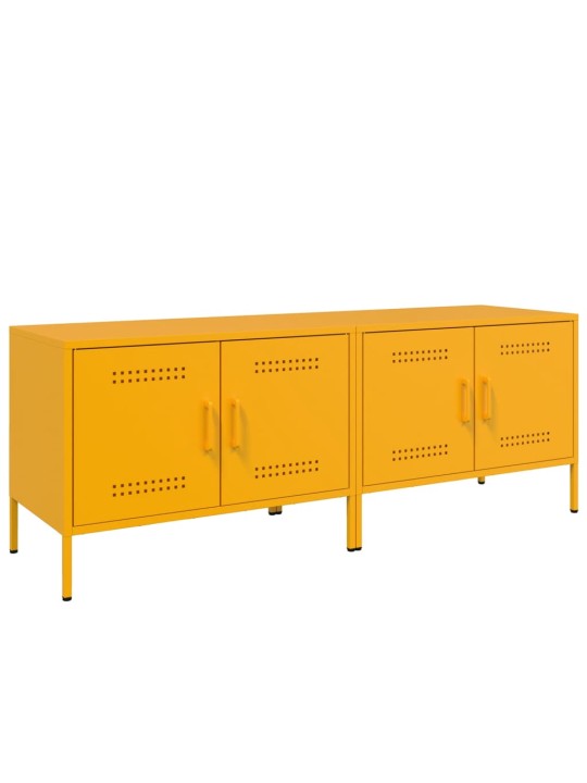 TV skříňky 2 ks hořčicově žluté 68 x 39 x 50,5 cm ocel