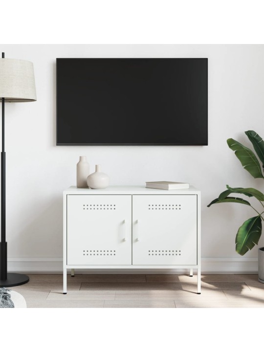 TV skříňka bílá 68 x 39 x 50,5 cm ocel