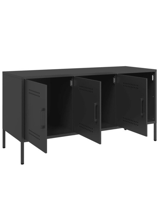 TV skříňka černá 100,5 x 39 x 50,5 cm ocel