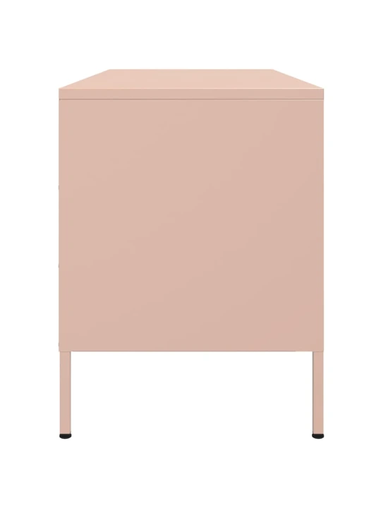 TV skříňka růžová 100,5 x 39 x 50,5 cm ocel