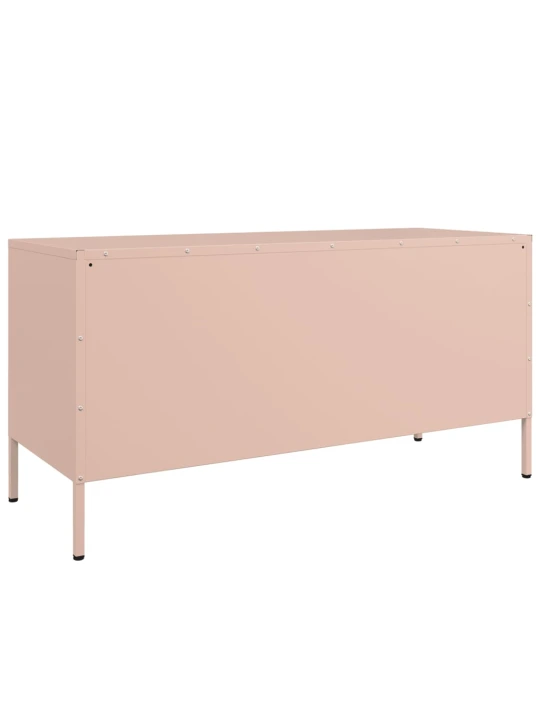 TV skříňka růžová 100,5 x 39 x 50,5 cm ocel