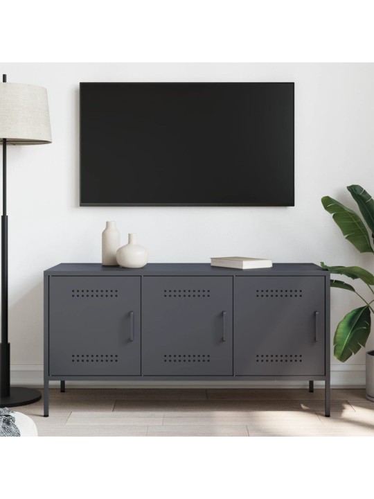 TV skříňka antracitová 100,5 x 39 x 50,5 cm ocel