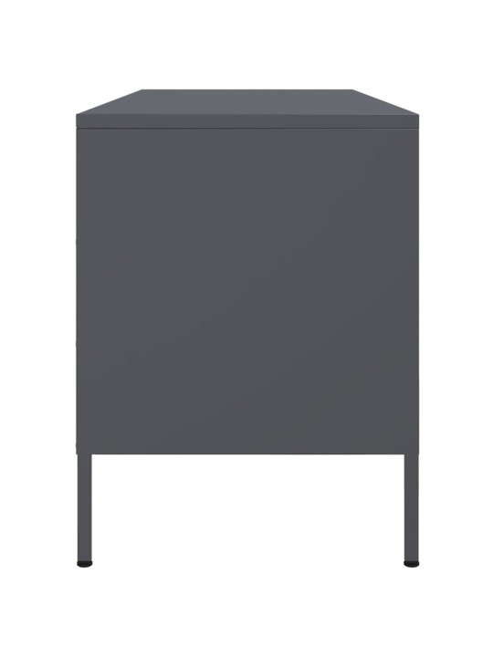 TV skříňka antracitová 100,5 x 39 x 50,5 cm ocel
