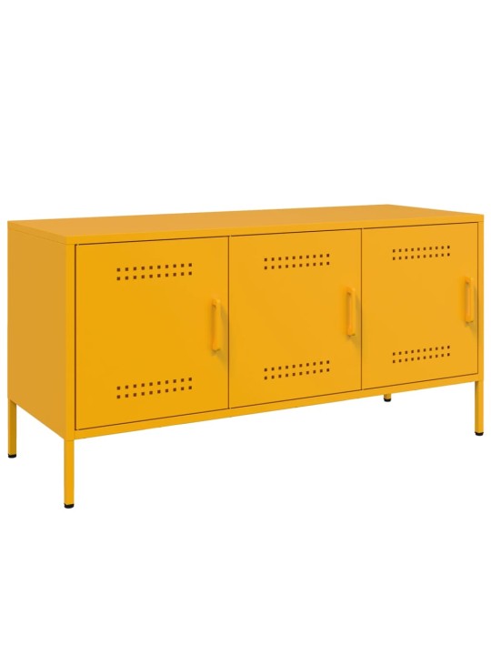 TV skříňka hořčicově žlutá 100,5 x 39 x 50,5 cm ocel
