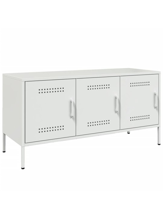 TV skříňka bílá 100,5 x 39 x 50,5 cm ocel