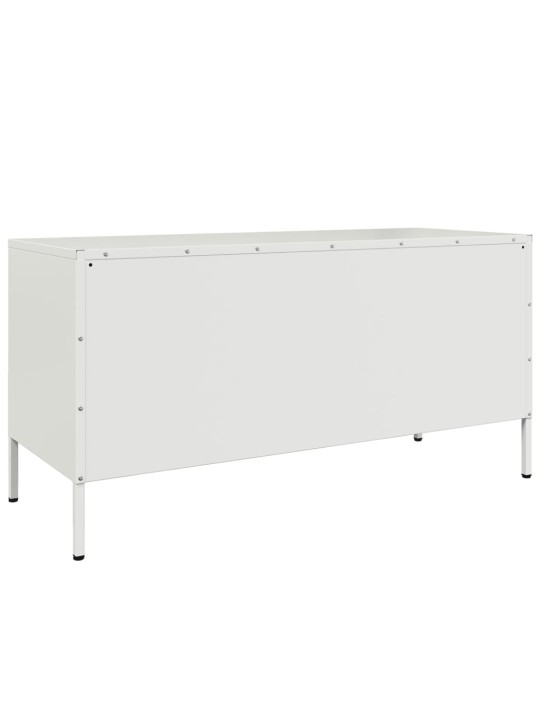 TV skříňka bílá 100,5 x 39 x 50,5 cm ocel