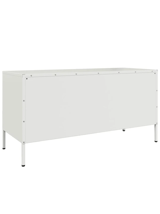 TV skříňka bílá 100,5 x 39 x 50,5 cm ocel