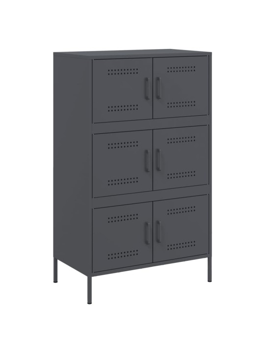 Skříň highboard antracitová 68 x 39 x 113 cm ocel