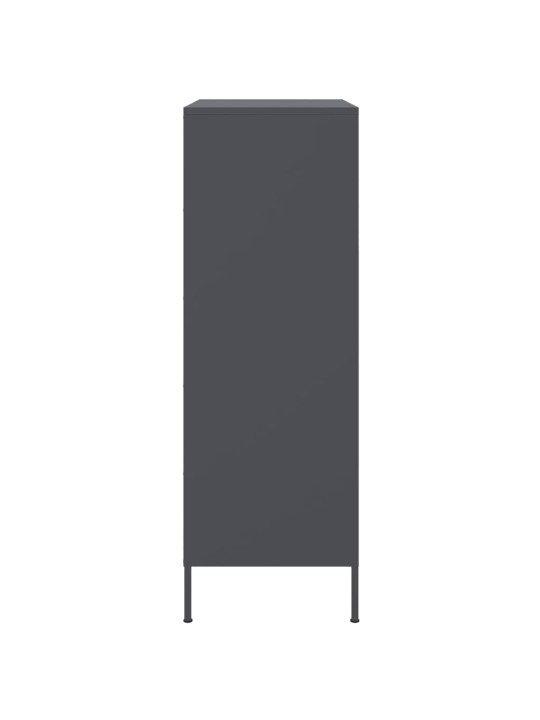 Skříň highboard antracitová 68 x 39 x 113 cm ocel