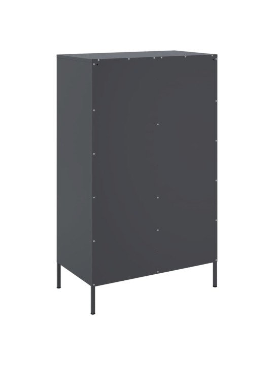 Skříň highboard antracitová 68 x 39 x 113 cm ocel
