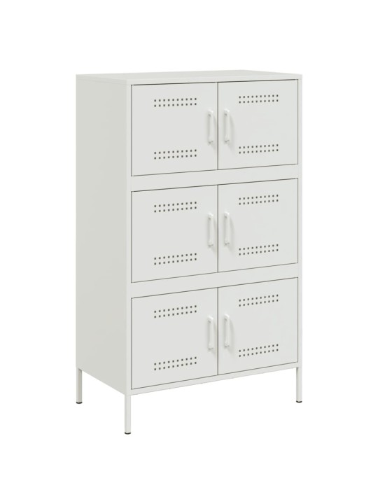 Skříň highboard bílá 68 x 39 x 113 cm ocel