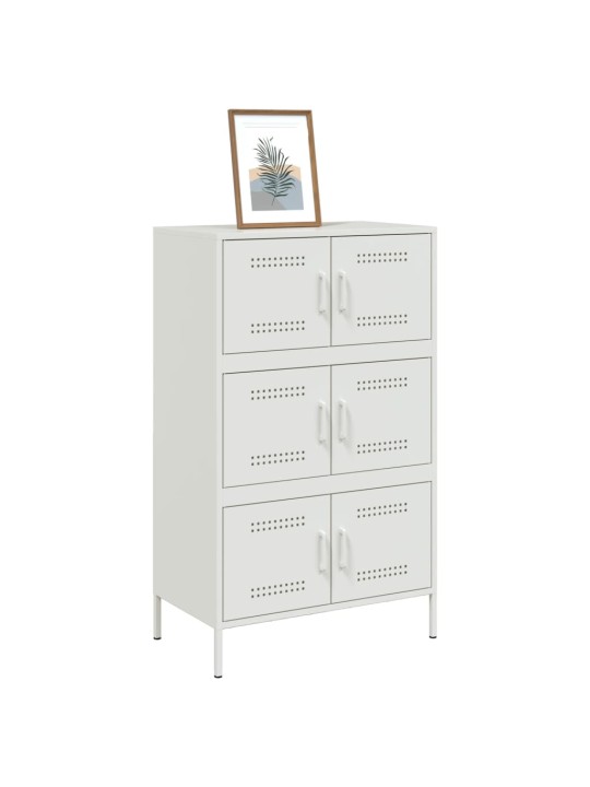 Skříň highboard bílá 68 x 39 x 113 cm ocel