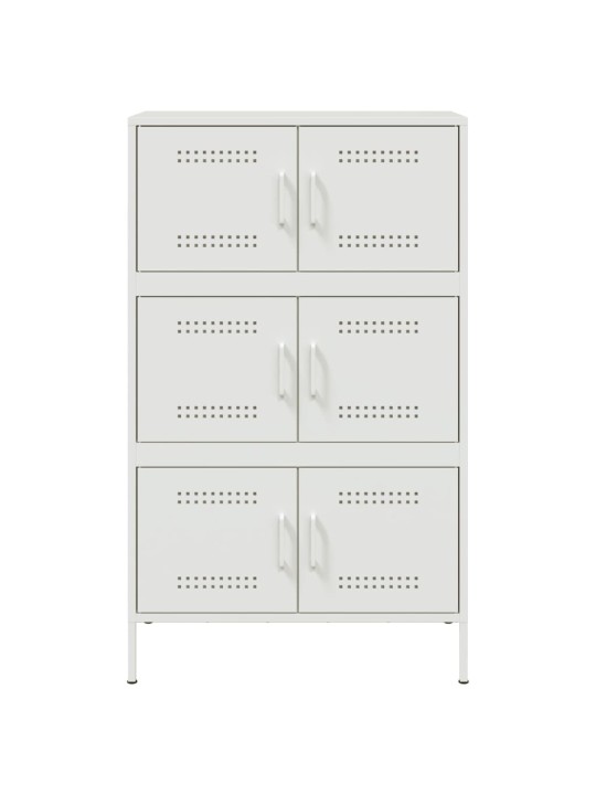 Skříň highboard bílá 68 x 39 x 113 cm ocel