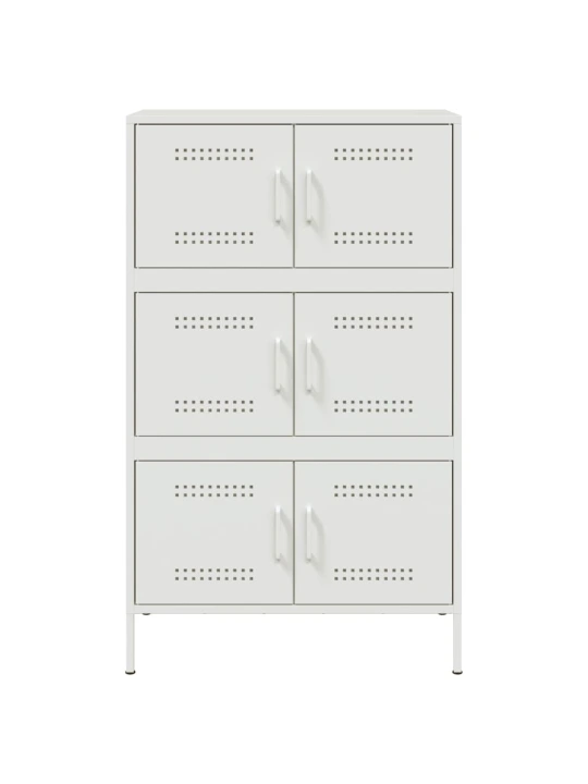 Skříň highboard bílá 68 x 39 x 113 cm ocel