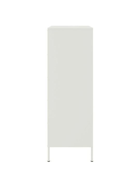 Skříň highboard bílá 68 x 39 x 113 cm ocel