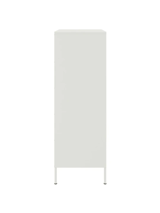 Skříň highboard bílá 68 x 39 x 113 cm ocel
