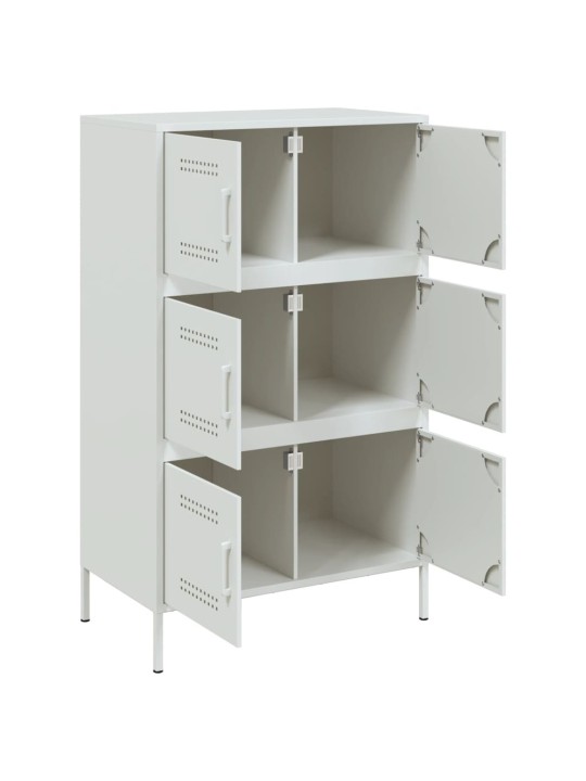 Skříň highboard bílá 68 x 39 x 113 cm ocel