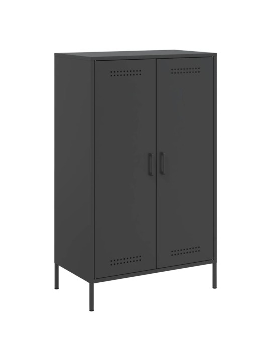 Skříň highboard černá 68 x 39 x 113 cm ocel
