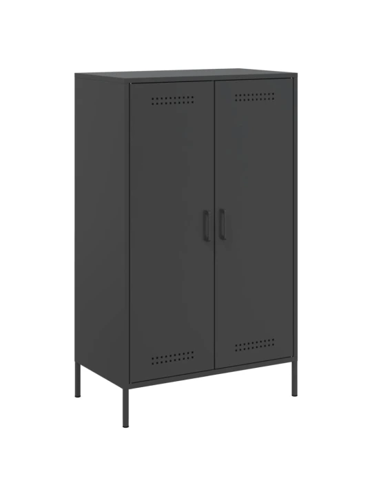 Skříň highboard černá 68 x 39 x 113 cm ocel
