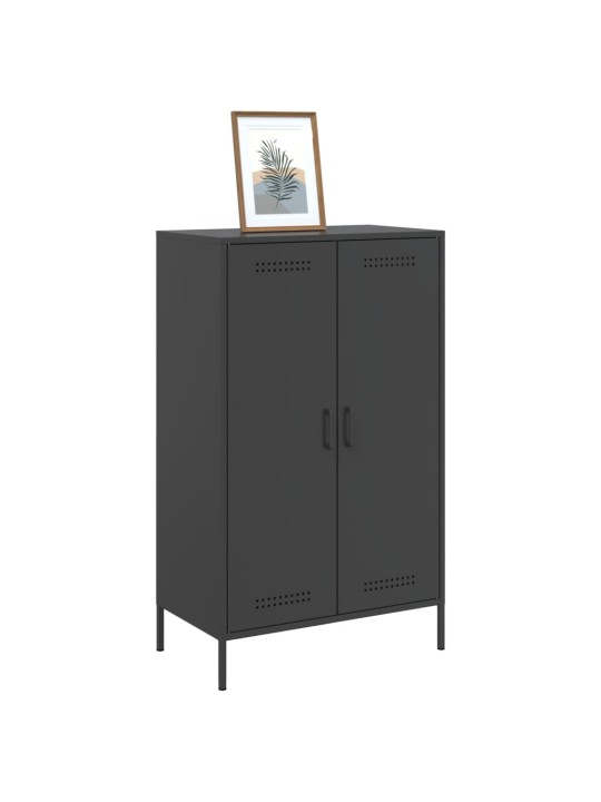 Skříň highboard černá 68 x 39 x 113 cm ocel