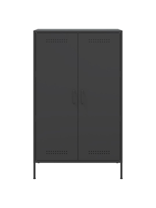 Skříň highboard černá 68 x 39 x 113 cm ocel