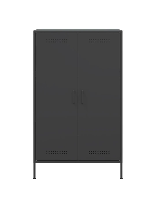 Skříň highboard černá 68 x 39 x 113 cm ocel