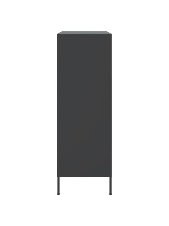 Skříň highboard černá 68 x 39 x 113 cm ocel