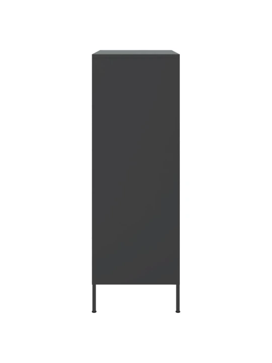 Skříň highboard černá 68 x 39 x 113 cm ocel