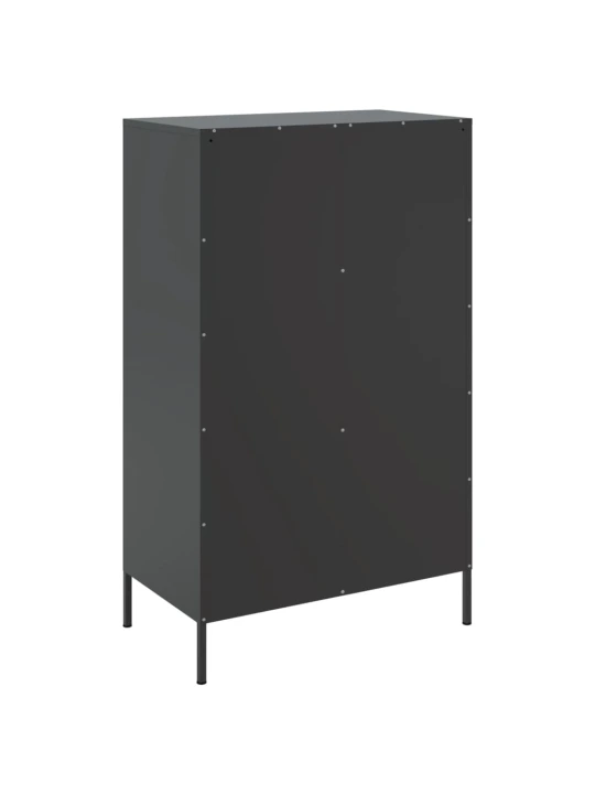 Skříň highboard černá 68 x 39 x 113 cm ocel