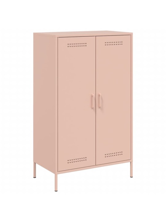 Skříň highboard růžová 68 x 39 x 113 cm ocel