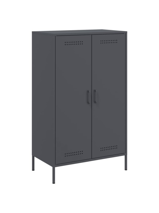 Skříň highboard antracitová 68 x 39 x 113 cm ocel