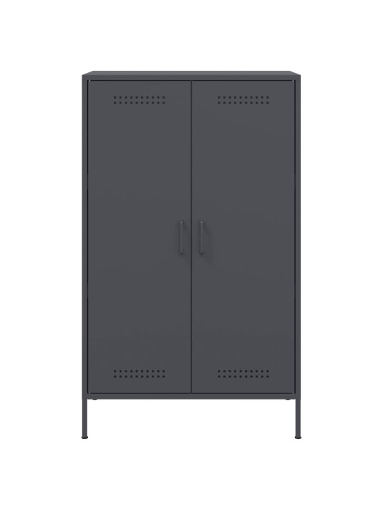 Skříň highboard antracitová 68 x 39 x 113 cm ocel