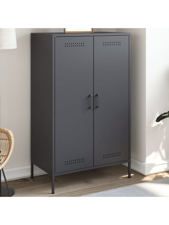 Skříň highboard antracitová 68 x 39 x 113 cm ocel