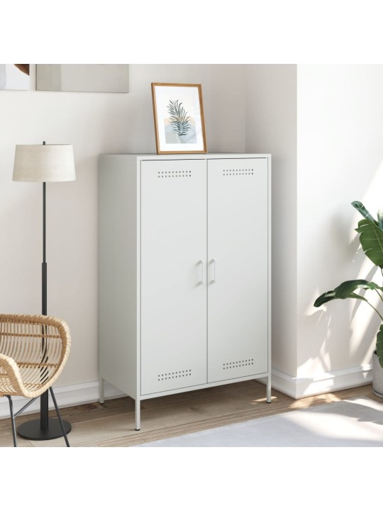 Skříň highboard bílá 68 x 39 x 113 cm ocel