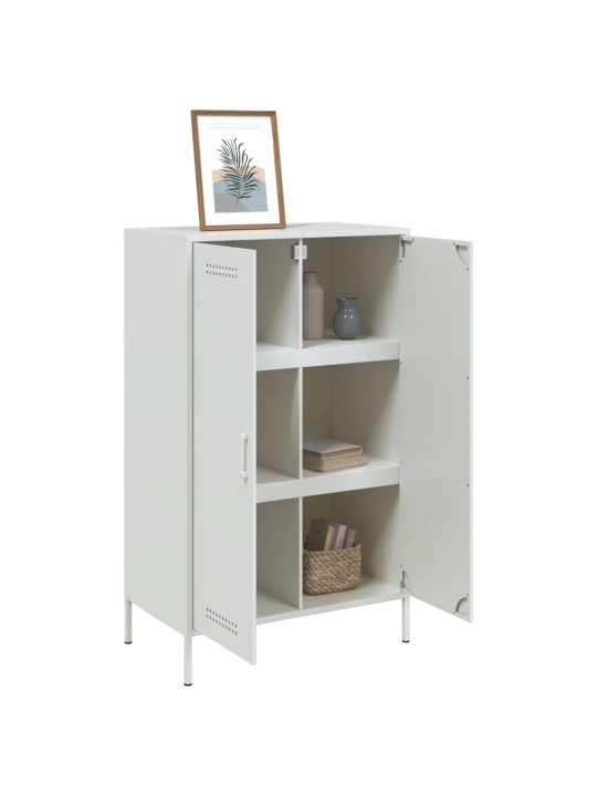 Skříň highboard bílá 68 x 39 x 113 cm ocel
