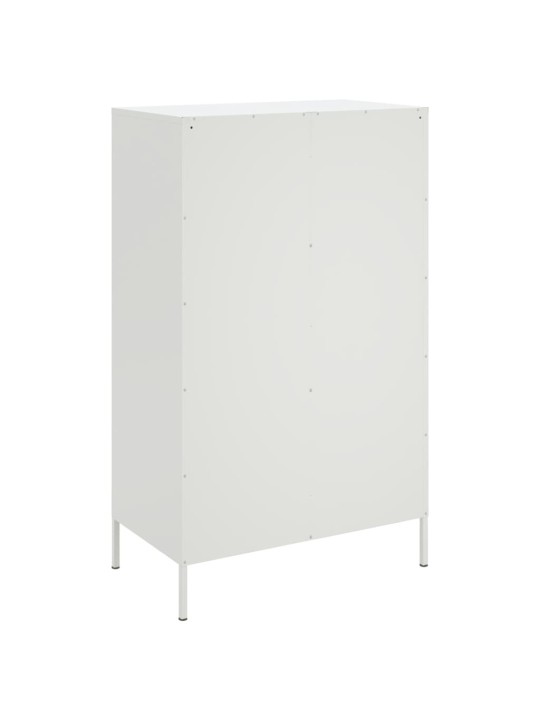 Skříň highboard bílá 68 x 39 x 113 cm ocel