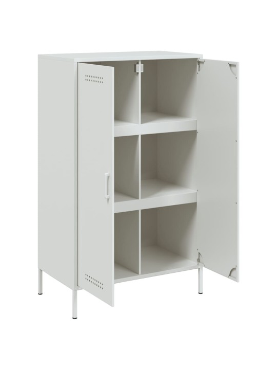 Skříň highboard bílá 68 x 39 x 113 cm ocel