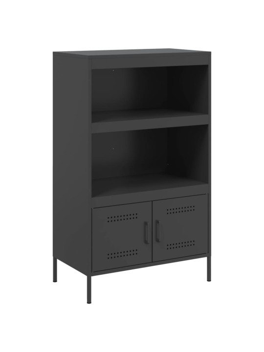 Skříň highboard černá 68 x 39 x 113 cm ocel