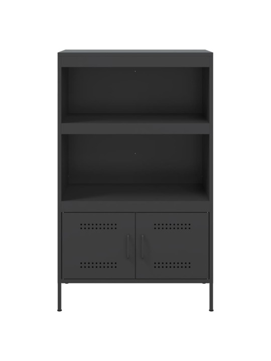 Skříň highboard černá 68 x 39 x 113 cm ocel