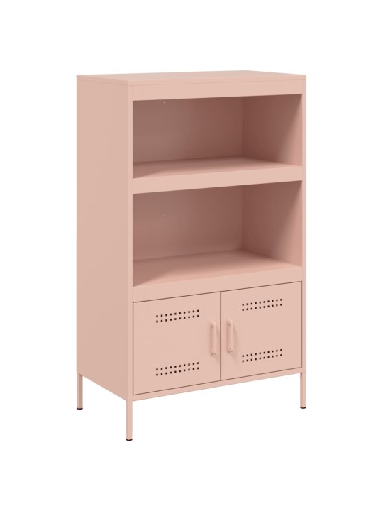 Skříň highboard růžová 68 x 39 x 113 cm ocel