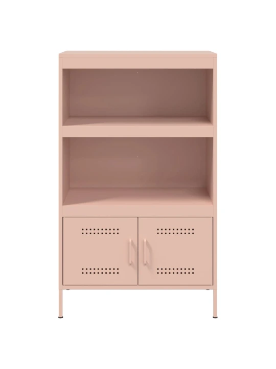 Skříň highboard růžová 68 x 39 x 113 cm ocel