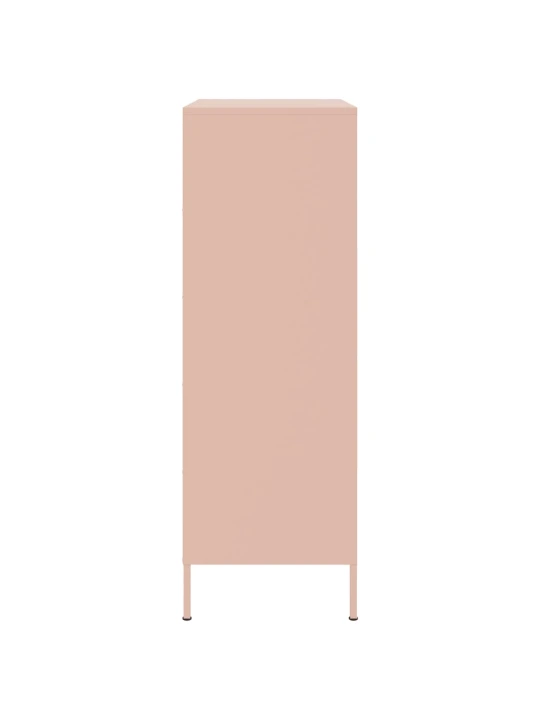 Skříň highboard růžová 68 x 39 x 113 cm ocel