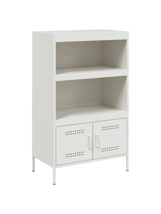 Skříň highboard bílá 68 x 39 x 113 cm ocel