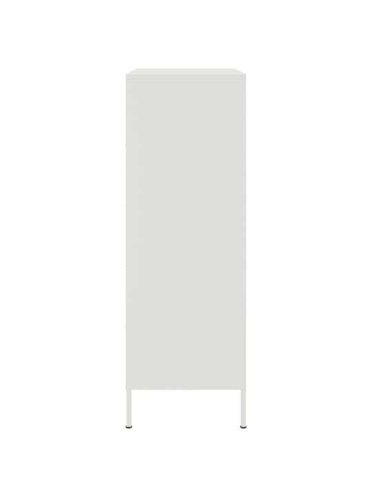 Skříň highboard bílá 68 x 39 x 113 cm ocel