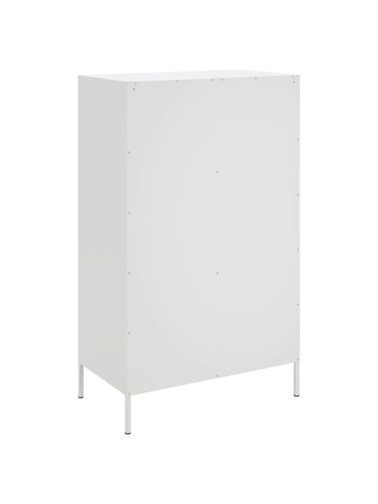 Skříň highboard bílá 68 x 39 x 113 cm ocel